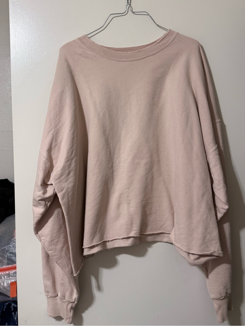 Rachel Comey Pale Dusty Pink Oversized Crewneck Sweatshirt